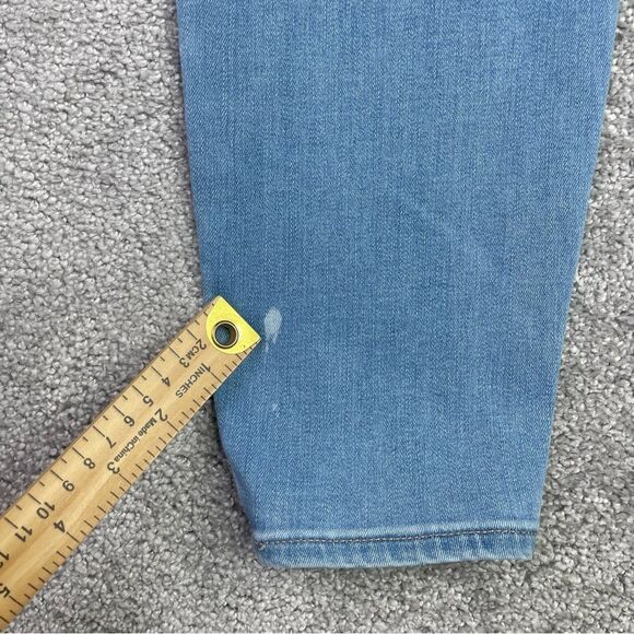 American Eagle Curvy Jeggings Women's 8 Long Blue Skinny High Rise Light Wash - Picture 4 of 13